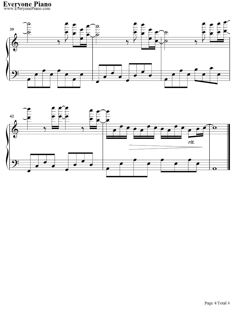 eye钢琴谱-泽野弘之-water-进击的巨人OST4