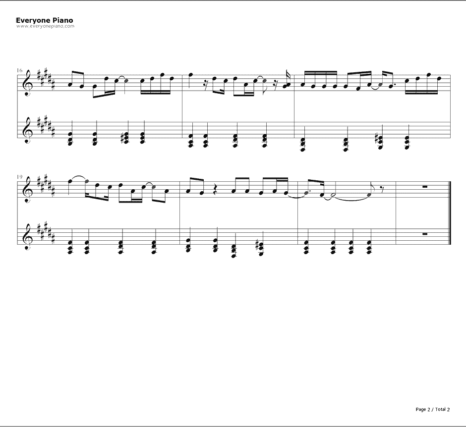 Take Me To Your Heart钢琴谱-MichaelLearnsToRock迈克学摇滚张学友-吻别英文版2