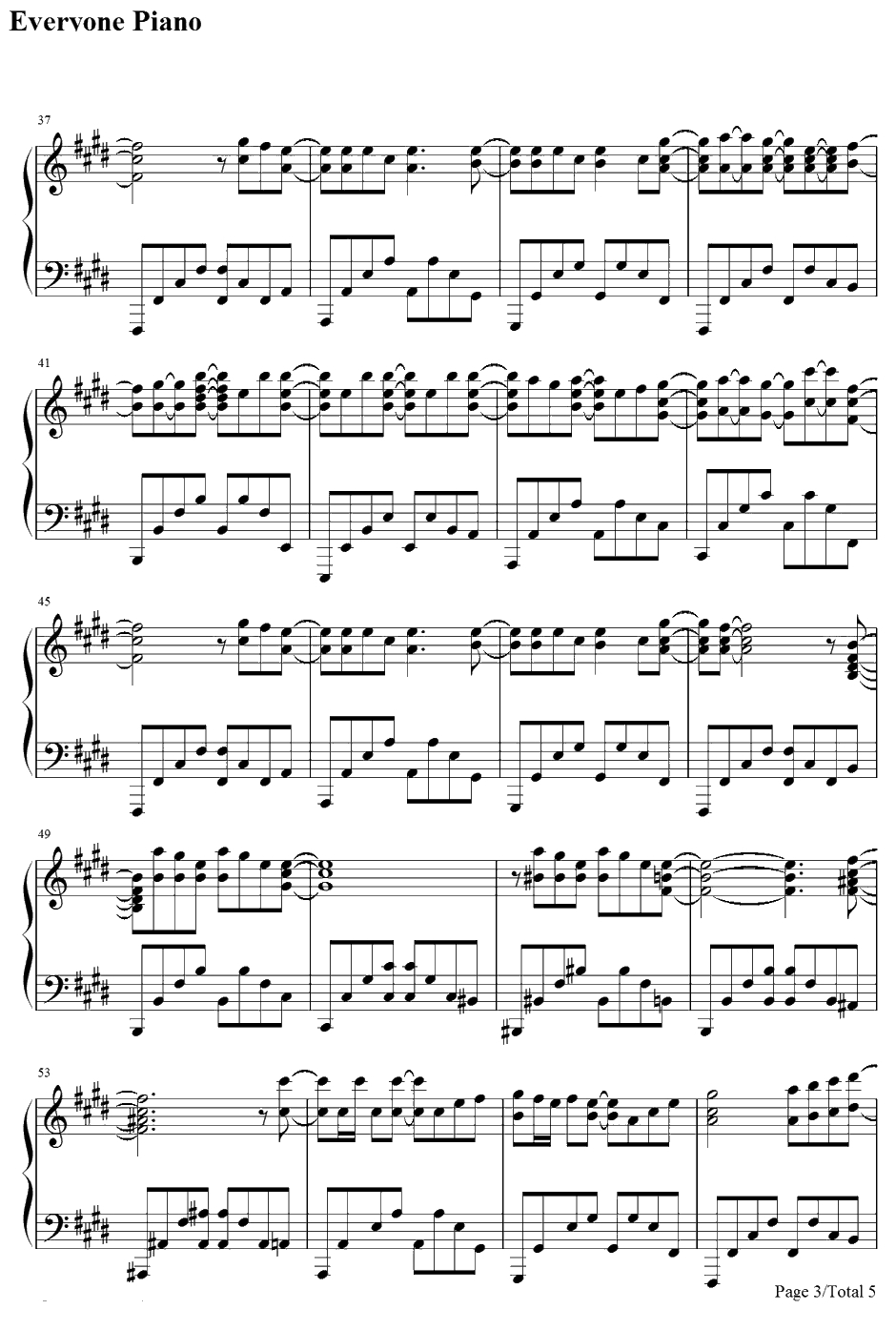 ふでペン〜ボールペン〜钢琴谱-放课后ティータイム放学后TEATIME-轻音少女插曲3