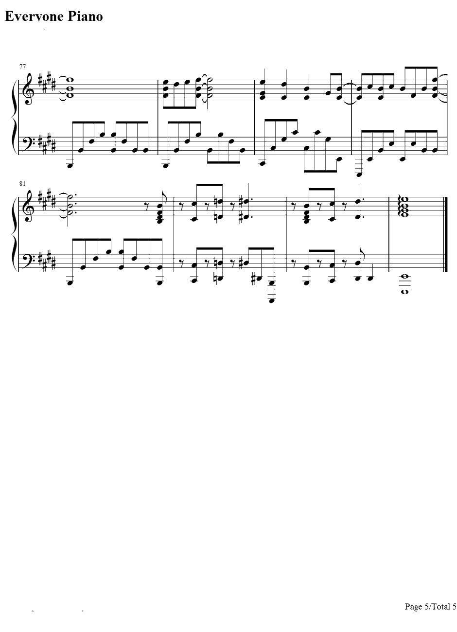 ふでペン〜ボールペン〜钢琴谱-放课后ティータイム放学后TEATIME-轻音少女插曲5