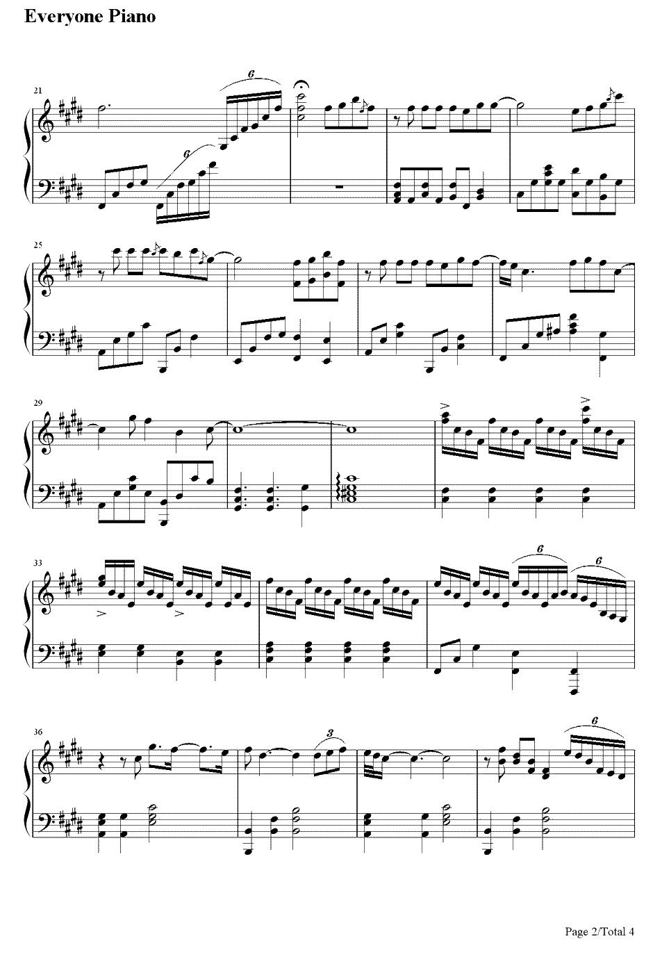 少年情钢琴谱-陈依婷-《仙剑奇侠传五》主题曲2