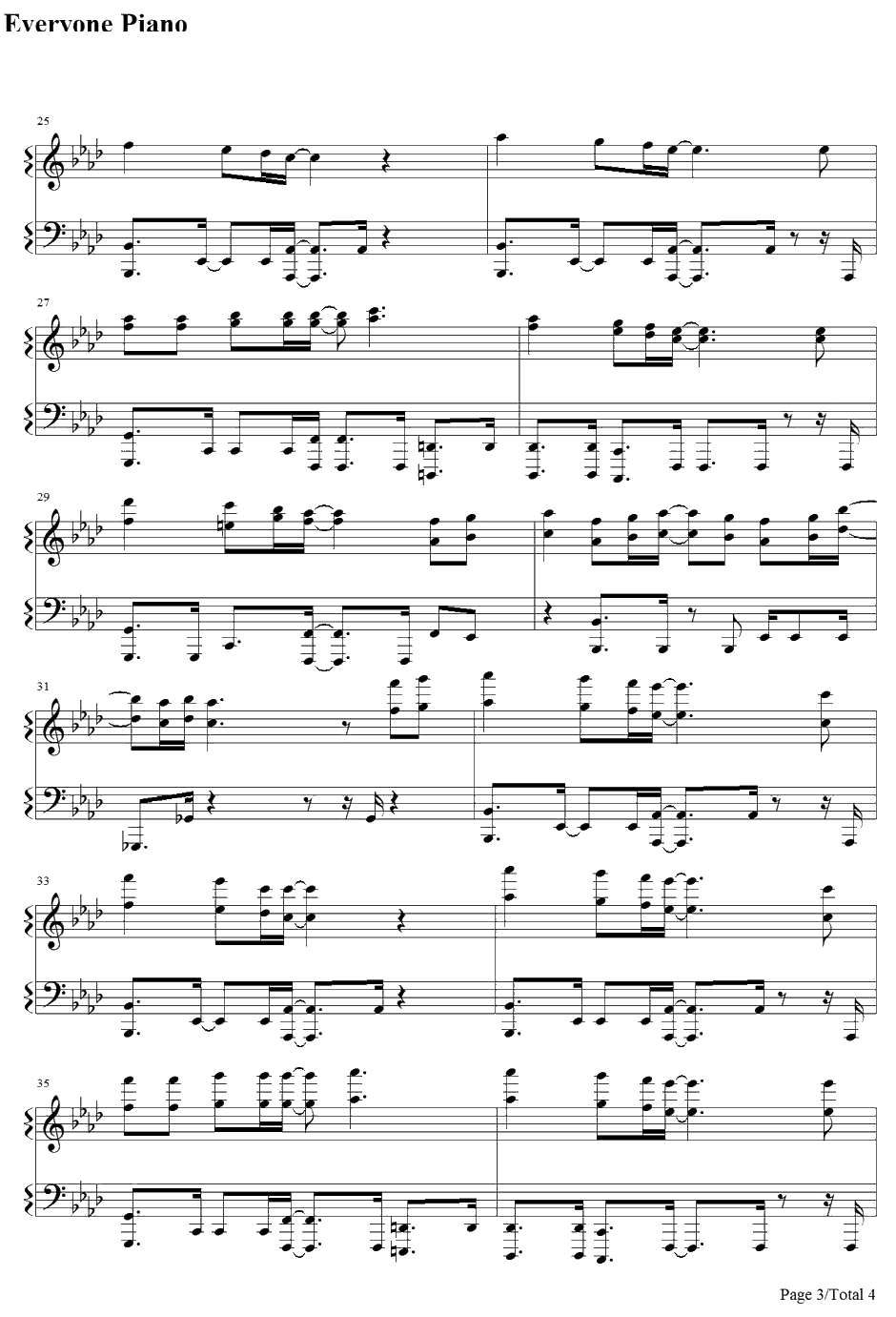 Share The World钢琴谱-东方神起-海贼王OP113