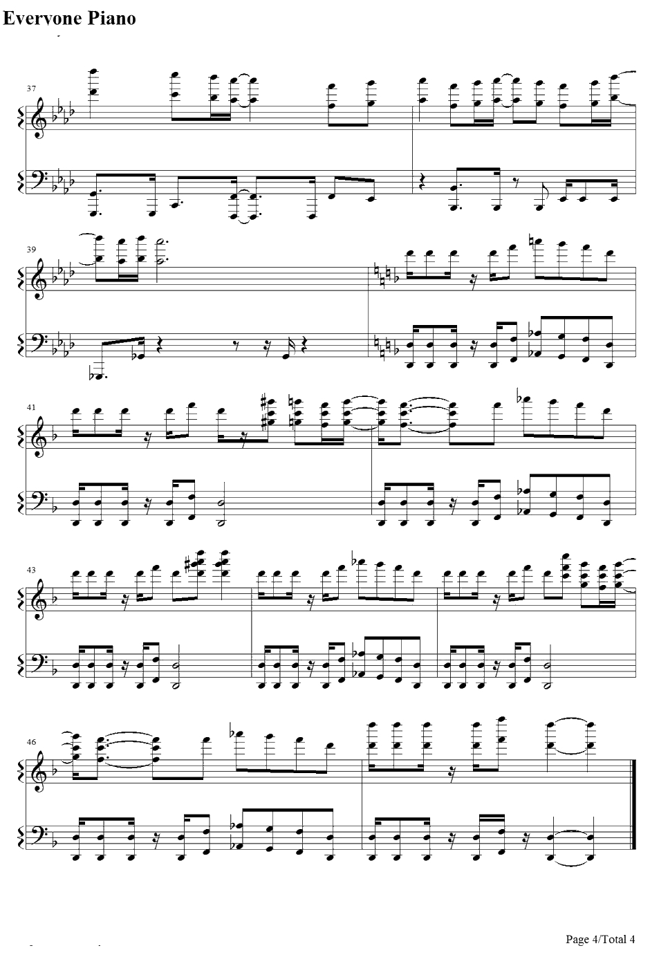 Share The World钢琴谱-东方神起-海贼王OP114