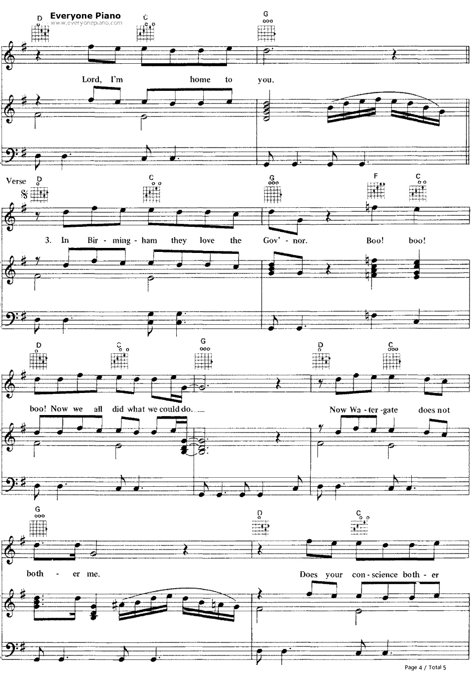 Sweet Home Alabama钢琴谱-LynyrdSkynyrd4