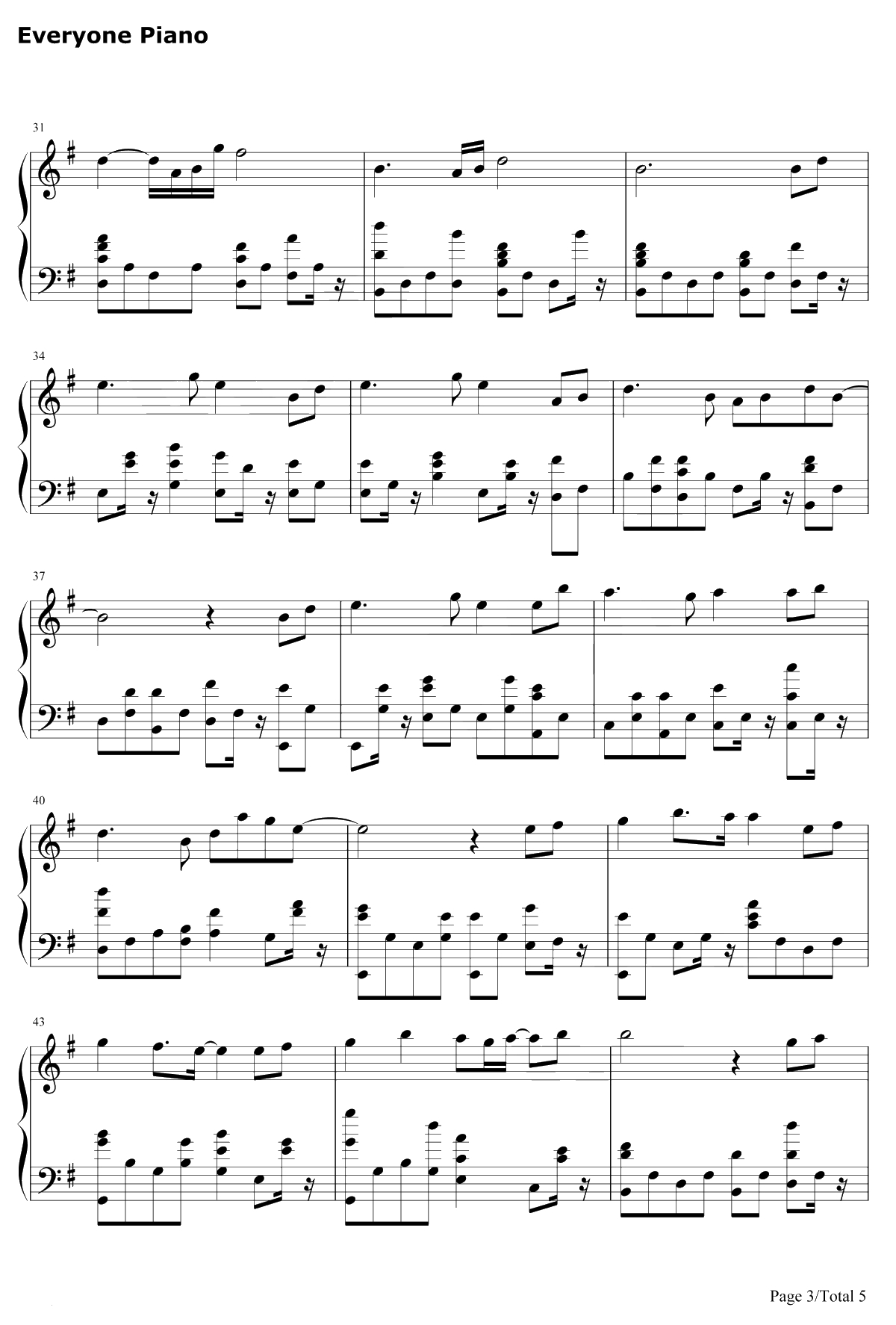 一半钢琴谱-梁洁-双世宠妃Ⅱ插曲3