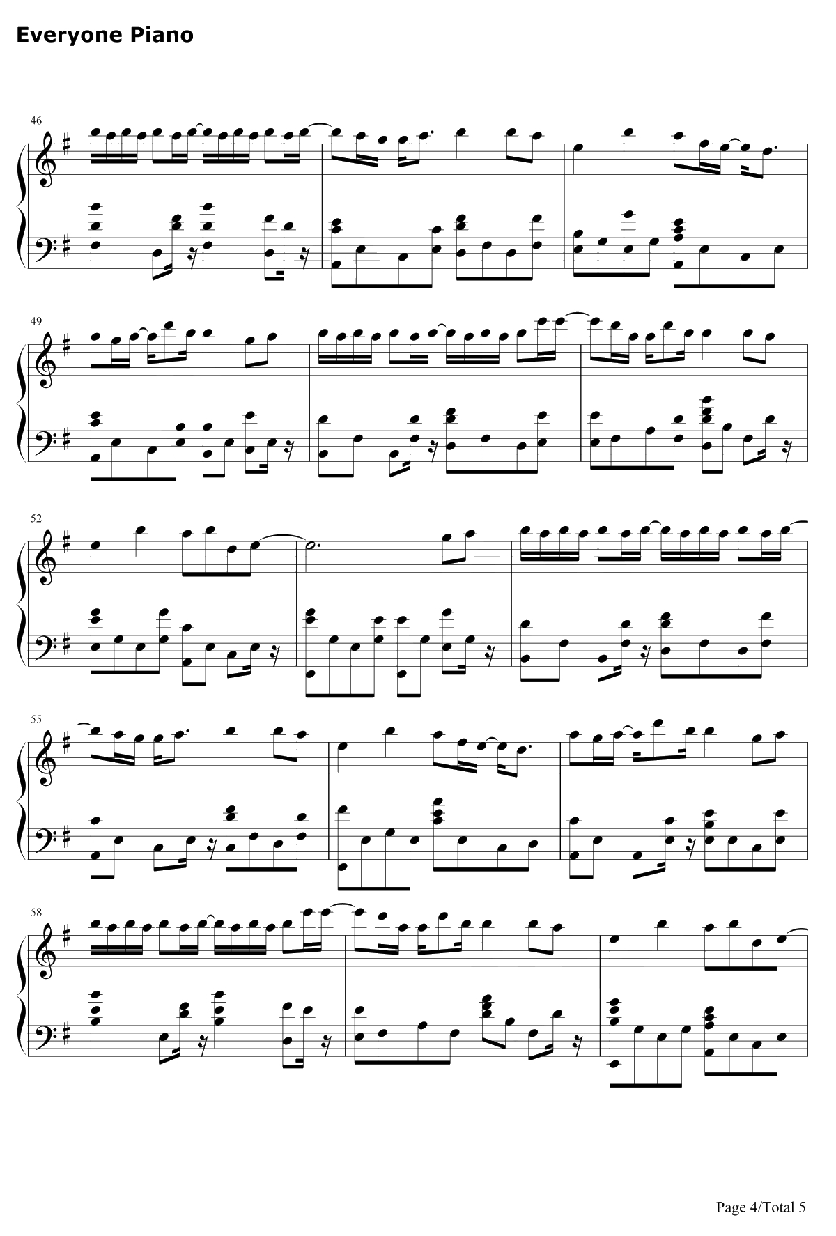 一半钢琴谱-梁洁-双世宠妃Ⅱ插曲4