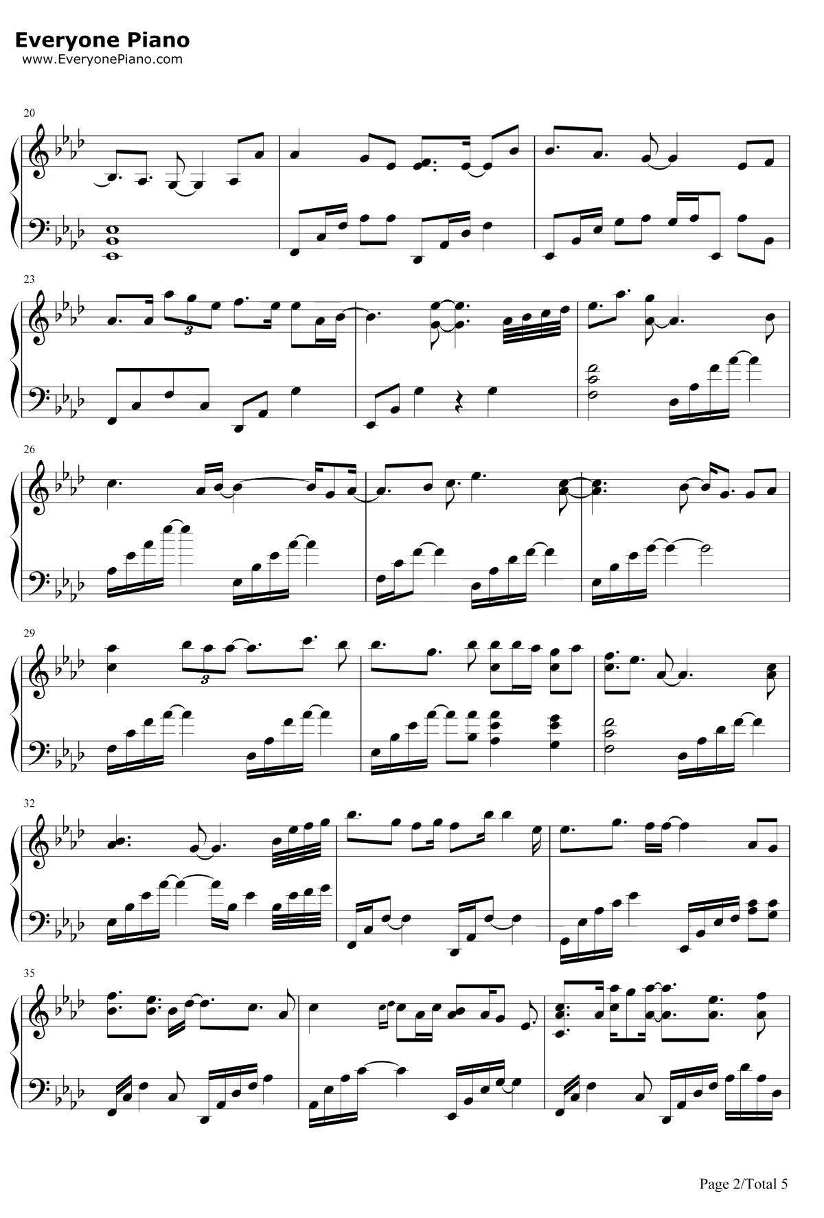 Hold On a Little Longer钢琴谱-Xeuphoria2