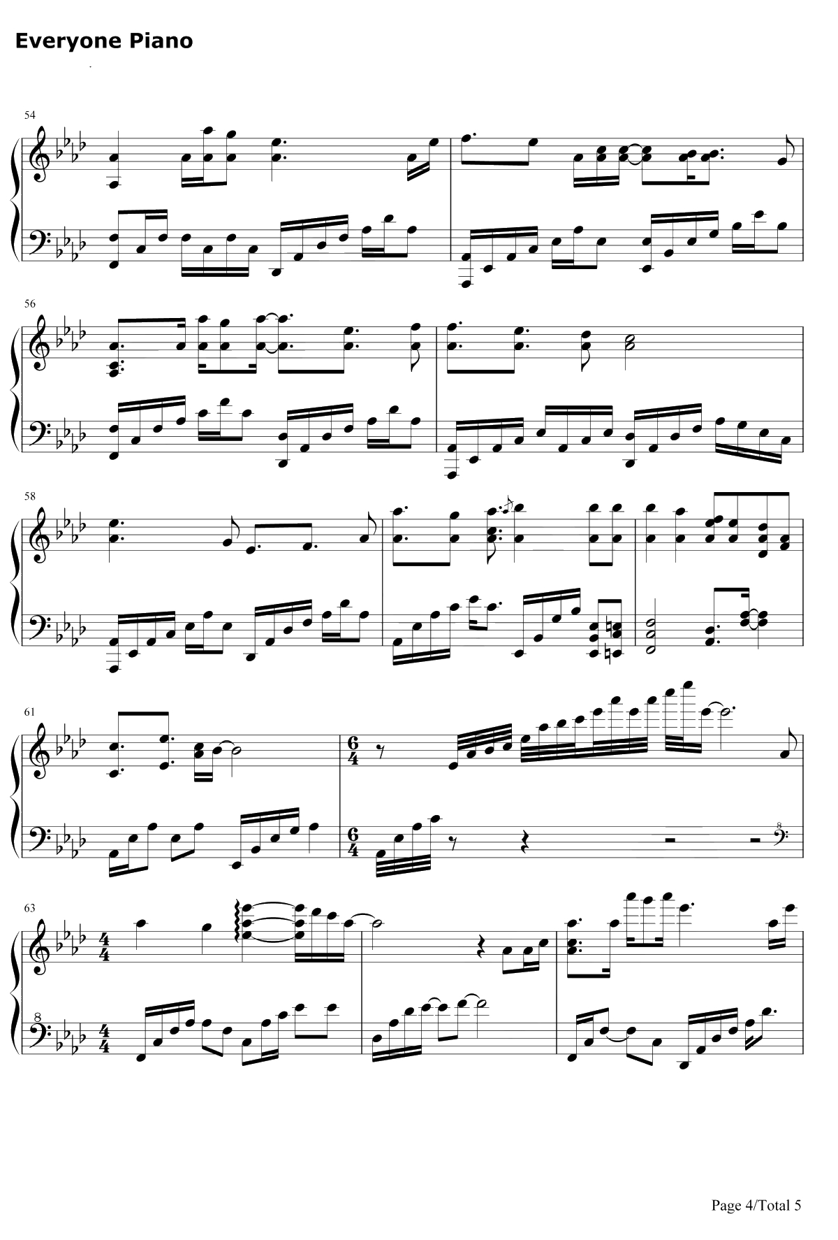 Hold On a Little Longer钢琴谱-Xeuphoria4