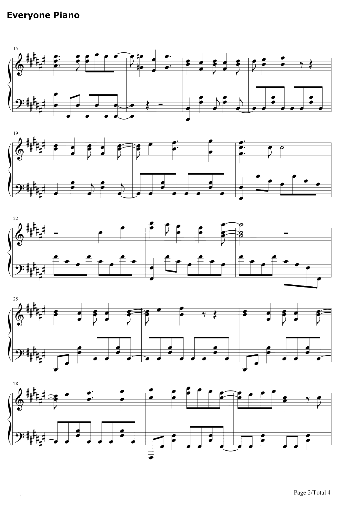 Love with You钢琴谱-fripSide2