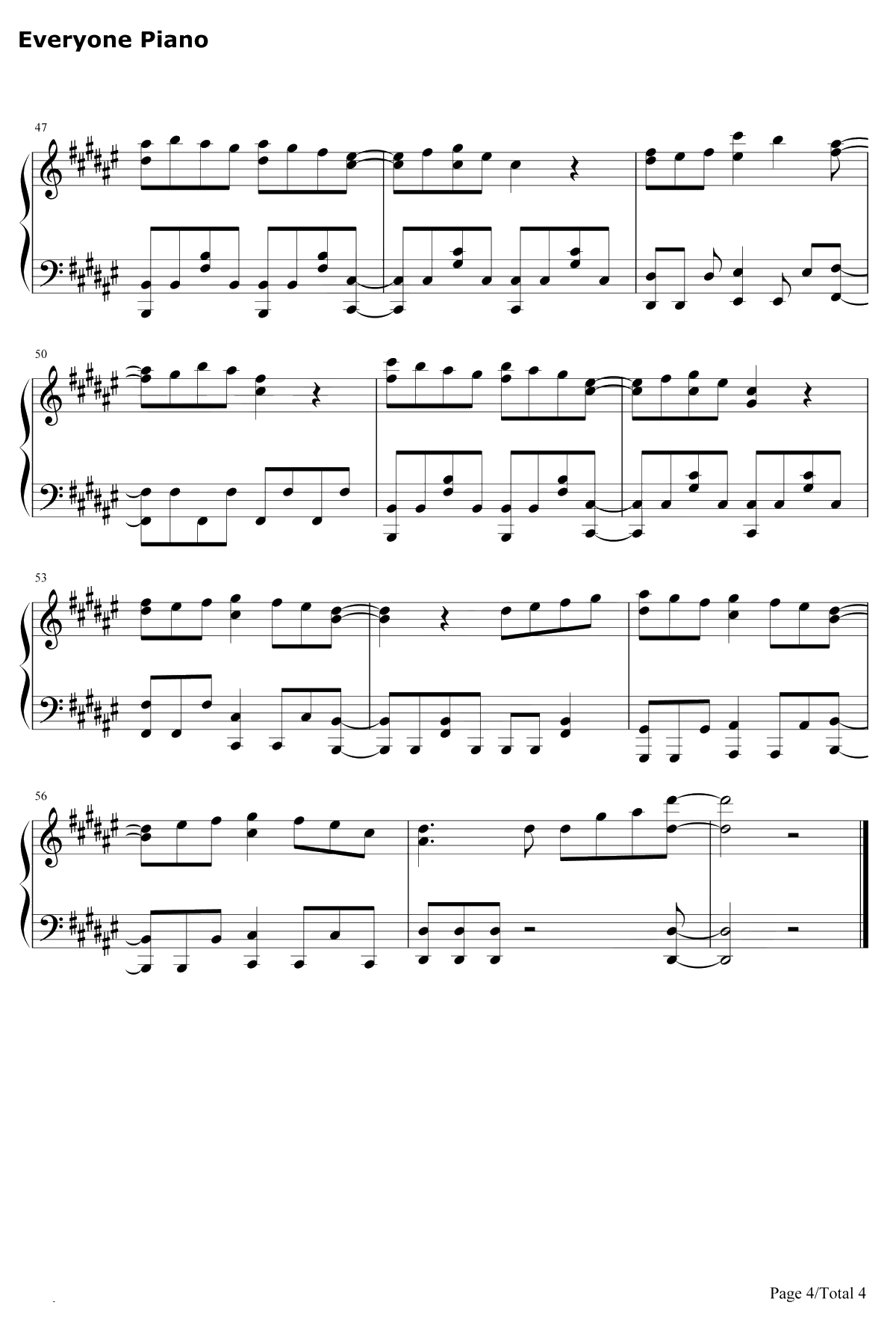 Love with You钢琴谱-fripSide4