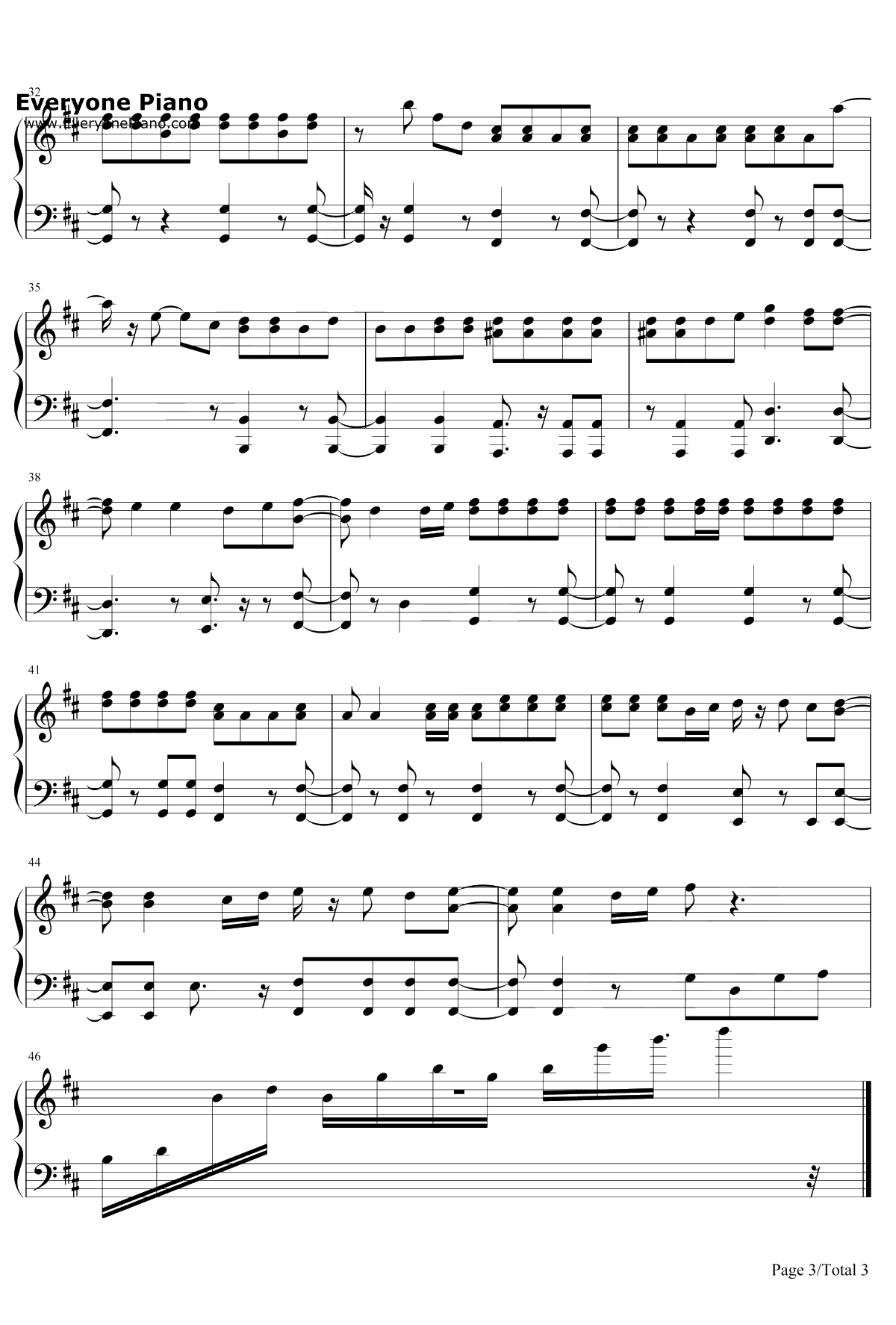 棋逢对手 钢琴谱-恋与制作人3