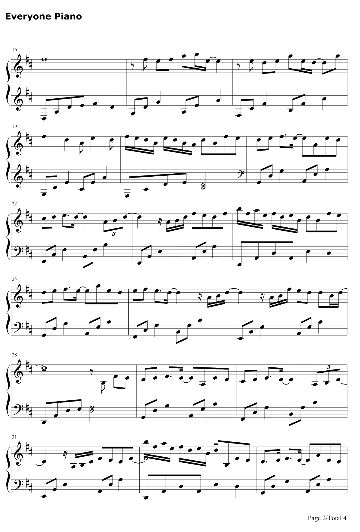 画风钢琴谱-后弦-天行九歌片尾曲2