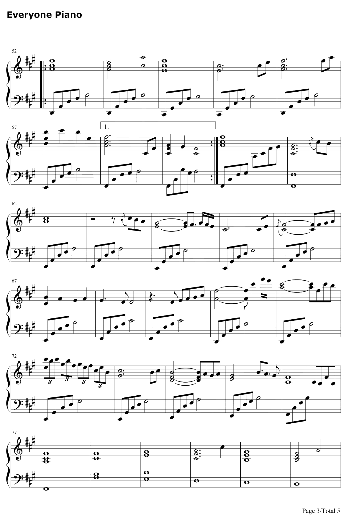 渡る者の途絶えた桥钢琴谱-东方Project-东方地灵殿二面道中曲3