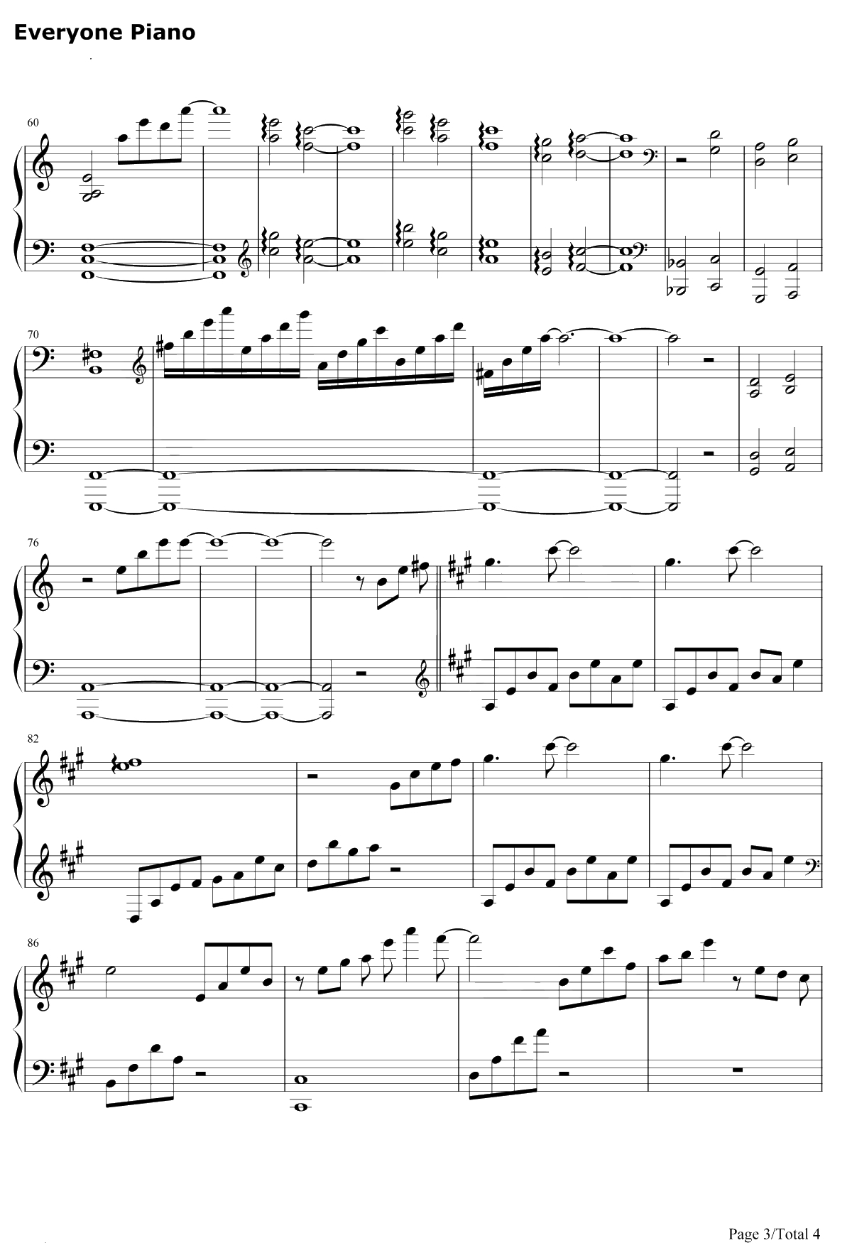 七彩 钢琴谱-林海3