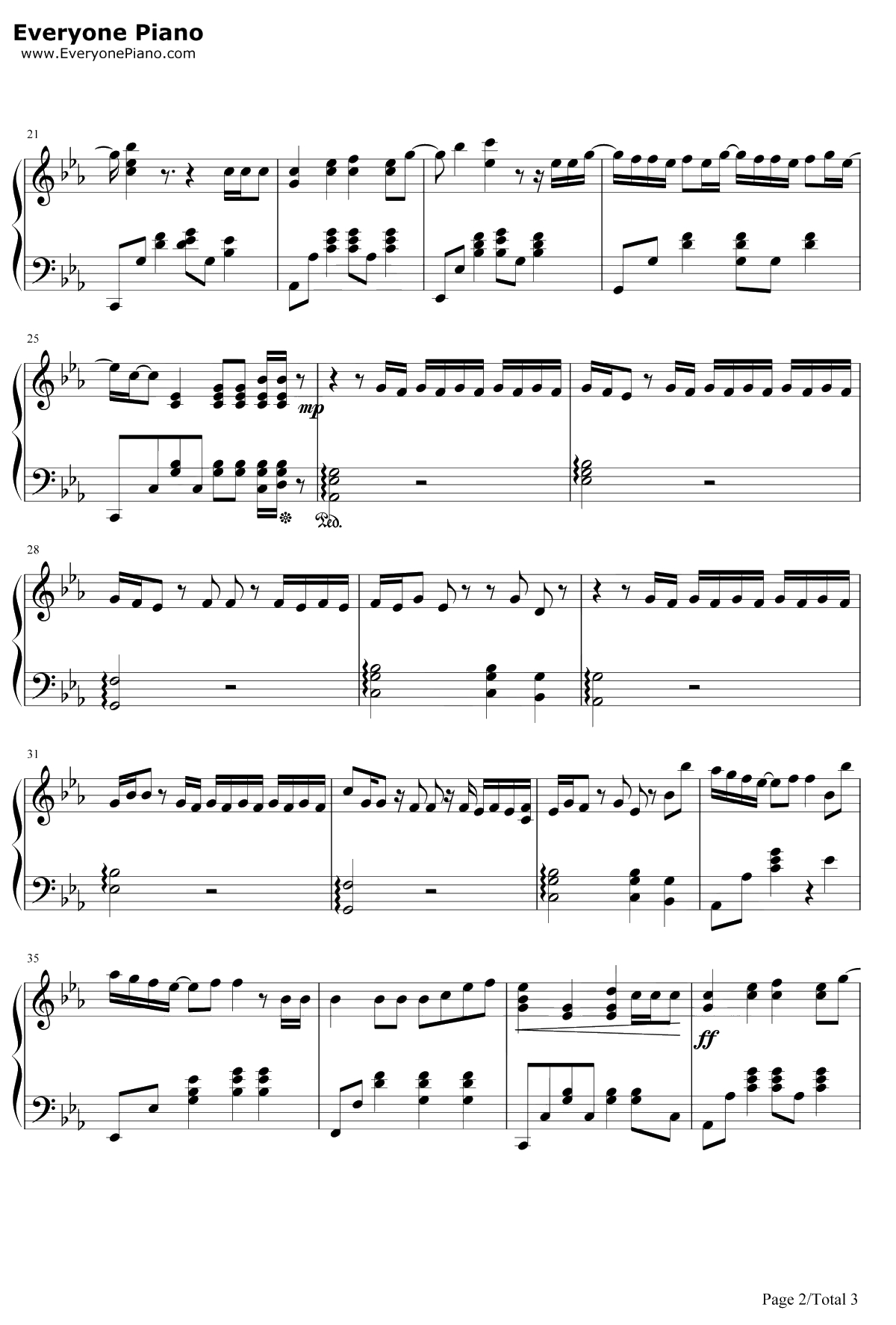 Awake钢琴谱-金硕珍防弹少年团2