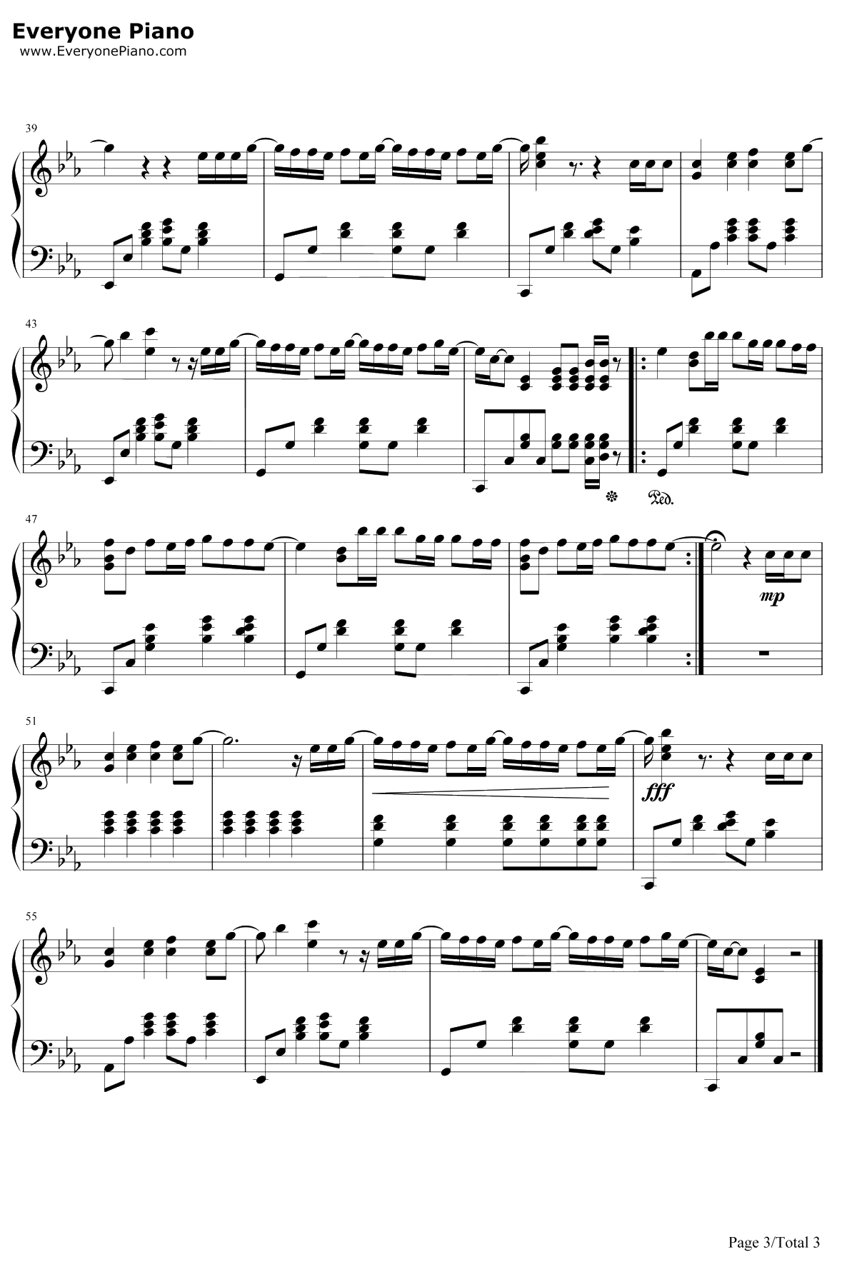 Awake钢琴谱-金硕珍防弹少年团3