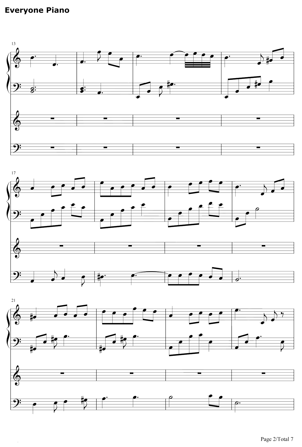 隐没的天使钢琴谱-石进-夜的钢琴曲IV2