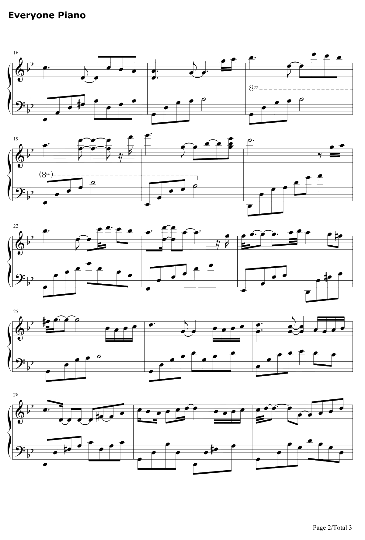 谁是谁的谁 钢琴谱-赵海洋2