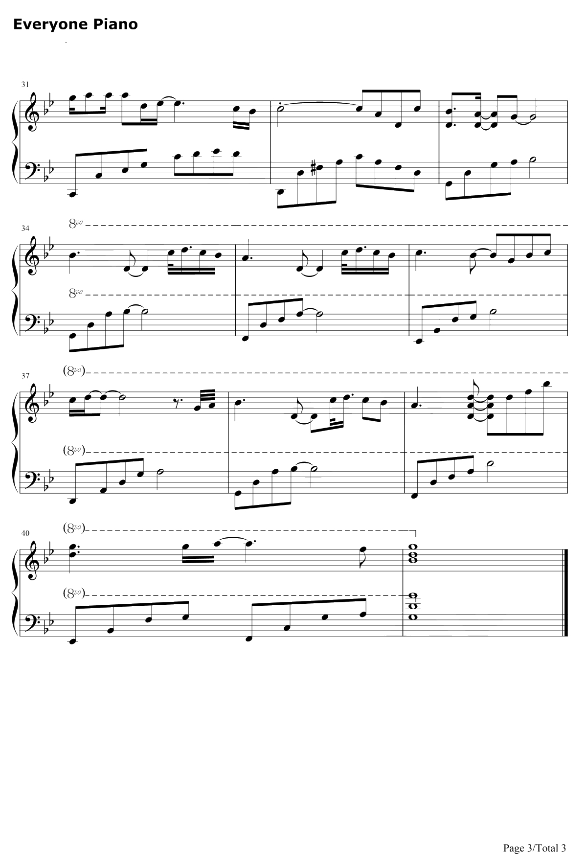 谁是谁的谁 钢琴谱-赵海洋3