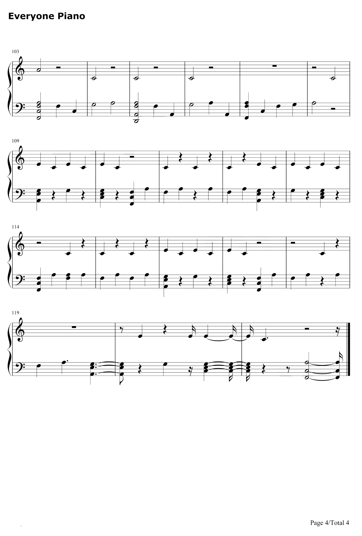 Hostage钢琴谱-Billie Eilish4