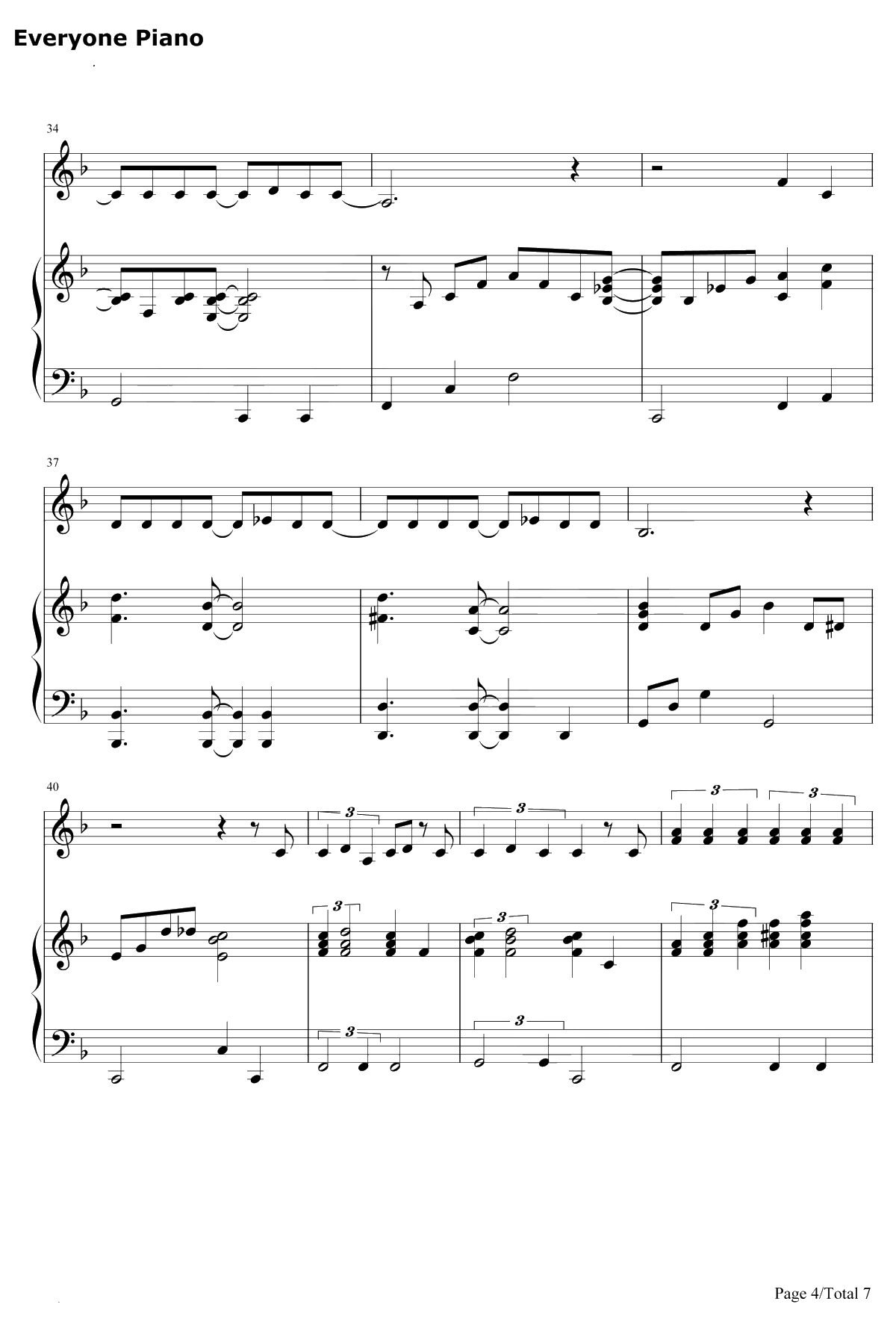 Thank You For The Music钢琴谱-ABBA4