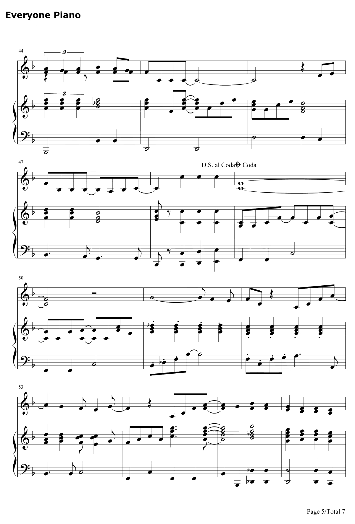 Thank You For The Music钢琴谱-ABBA5