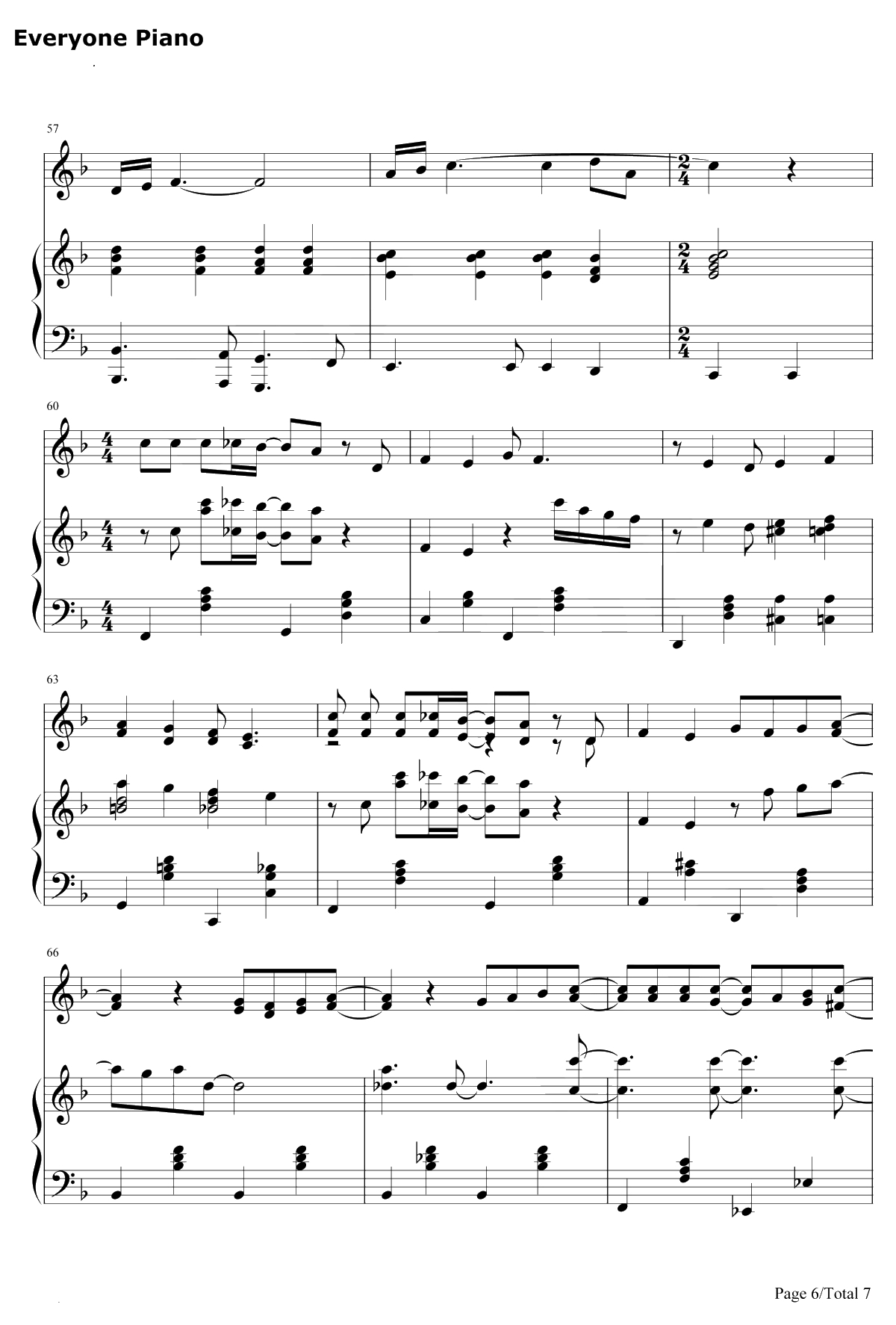 Thank You For The Music钢琴谱-ABBA6