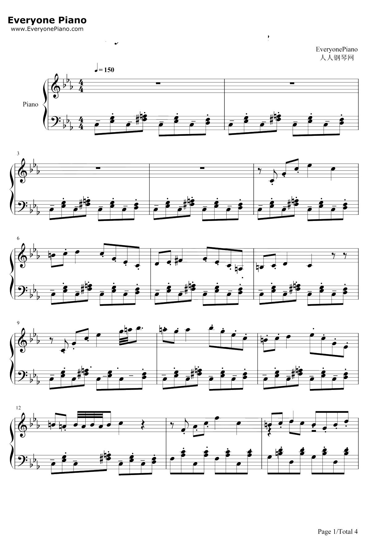 Nyeh Heh Heh钢琴谱-Toby Fox1