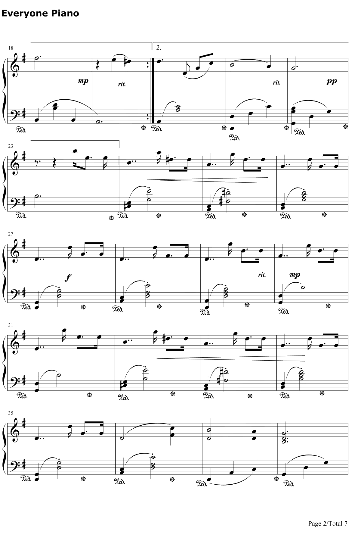 水面のワルツ钢琴谱-西村由纪江2