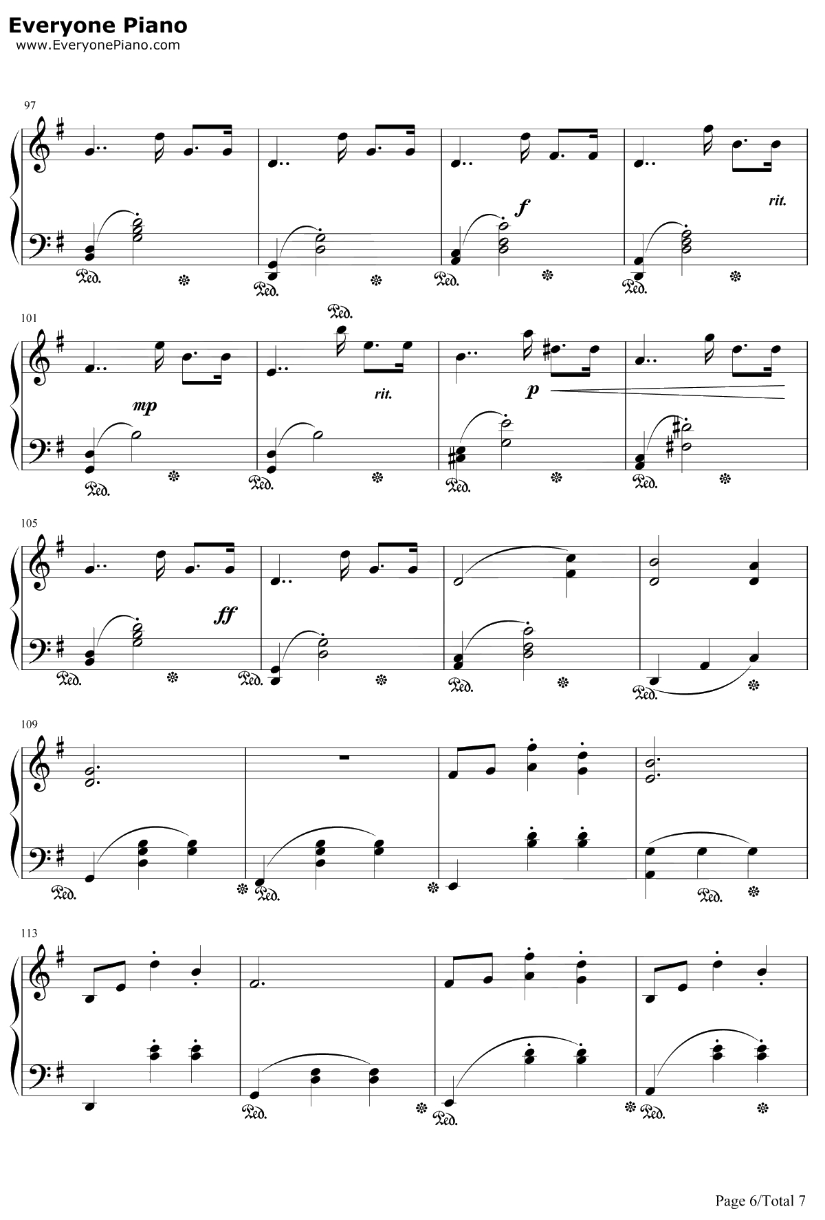 水面のワルツ钢琴谱-西村由纪江6