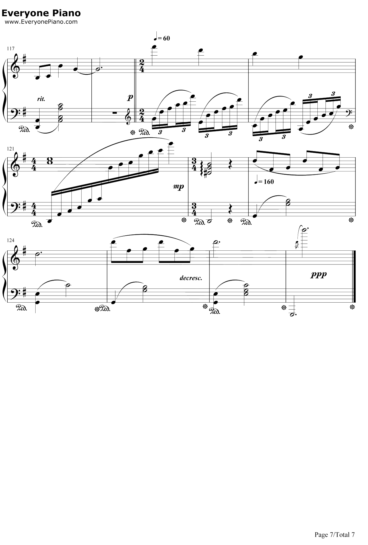 水面のワルツ钢琴谱-西村由纪江7