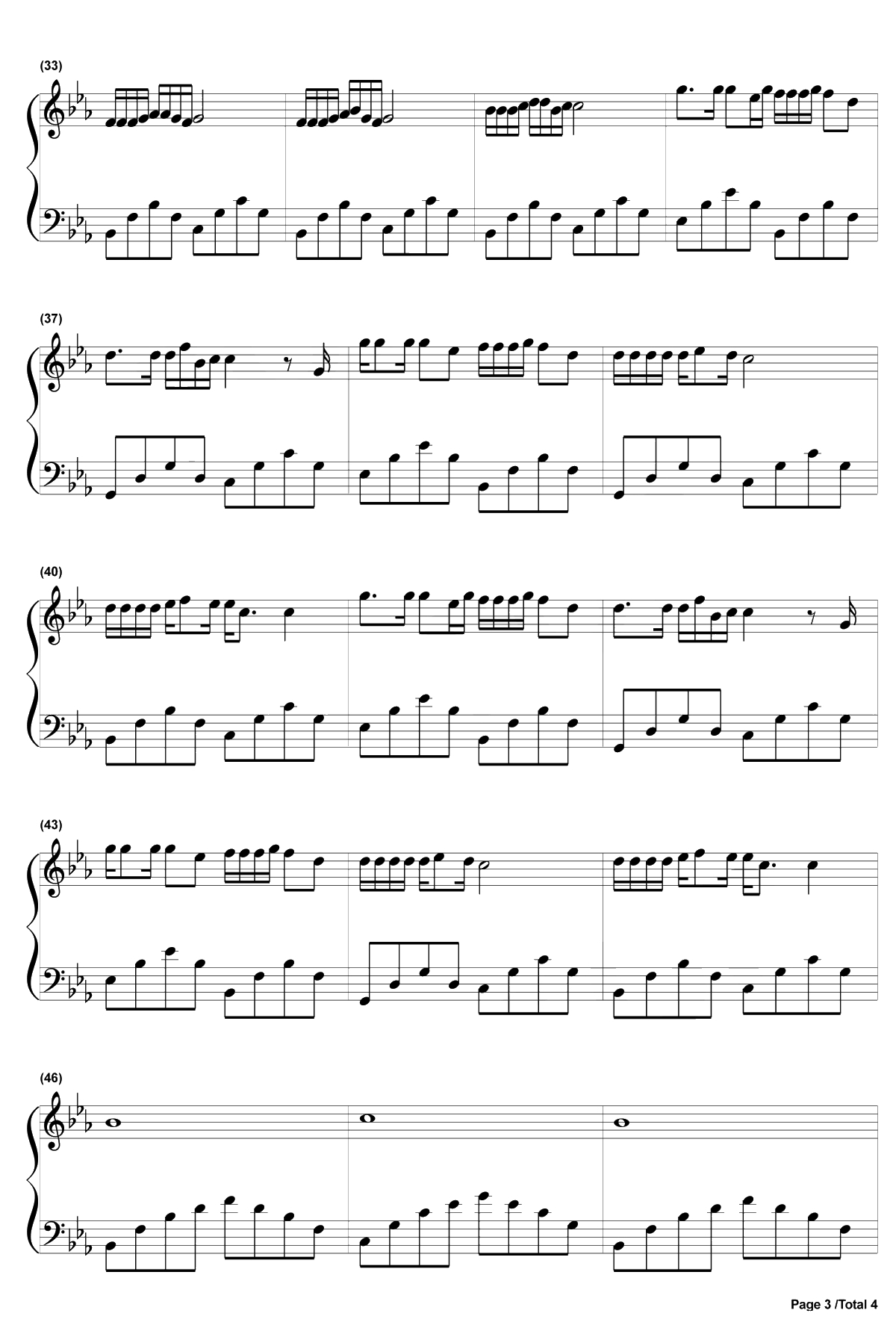 阿果吉曲钢琴谱-海来阿木-彝族民歌3