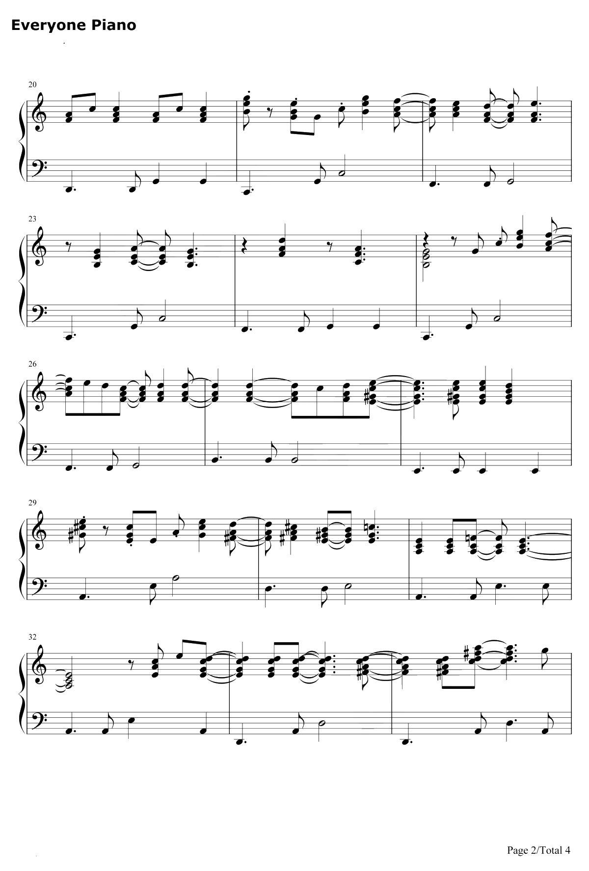 You Are The Sunshine Of My Life钢琴谱-Stevie Wonder2