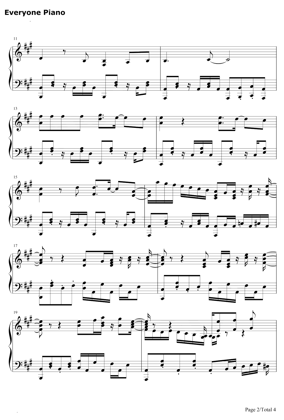 ハイステッパー钢琴谱-大原ゆい子-轻羽飞扬ED2