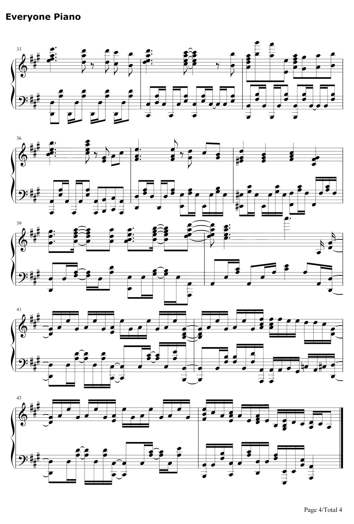 ハイステッパー钢琴谱-大原ゆい子-轻羽飞扬ED4