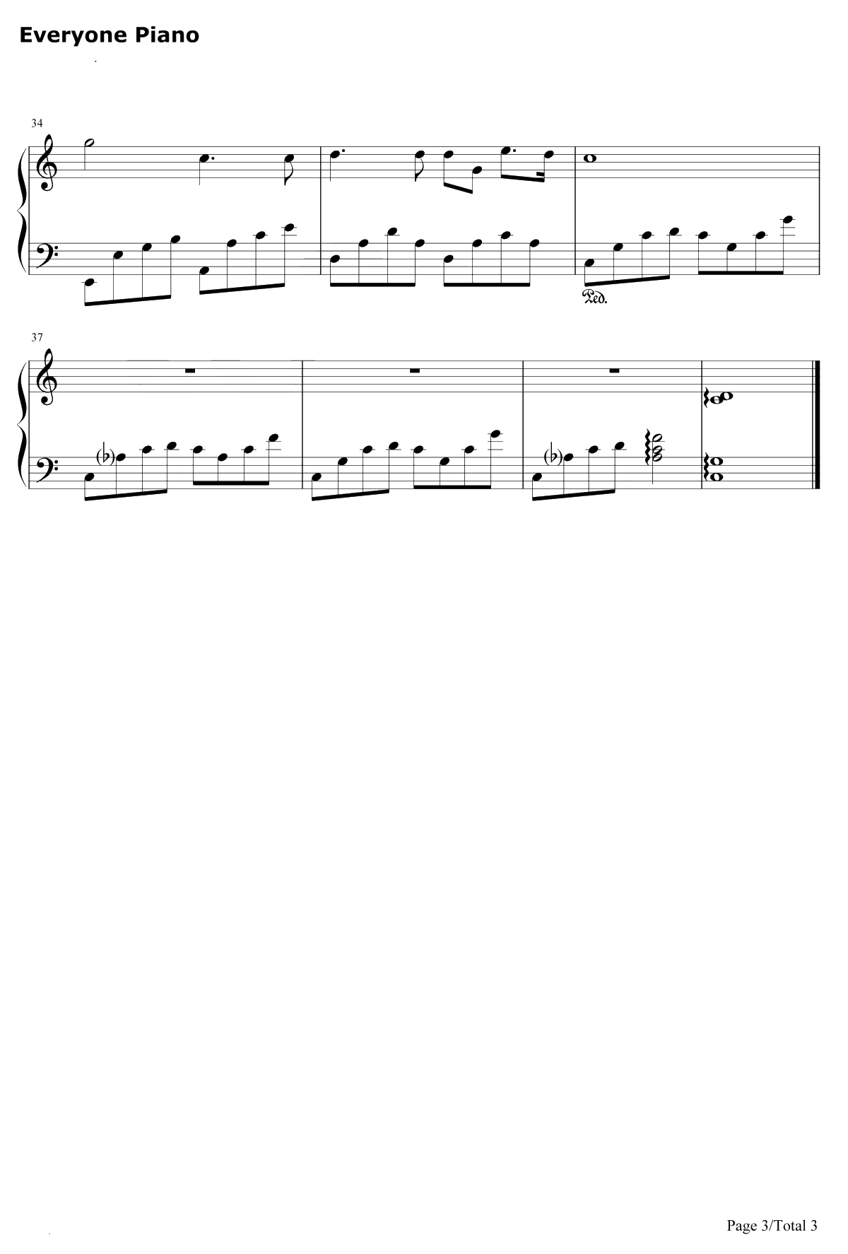 雪花的快乐 钢琴谱-雅尼3