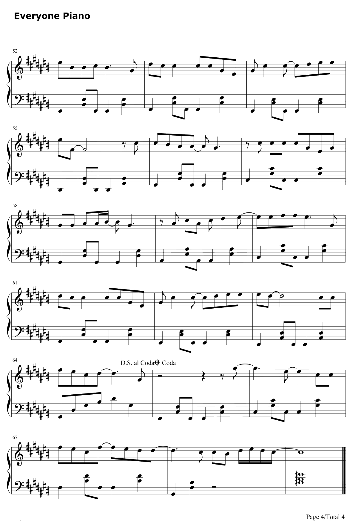 一起老去钢琴谱-薛凯琪-闺蜜2主题曲4