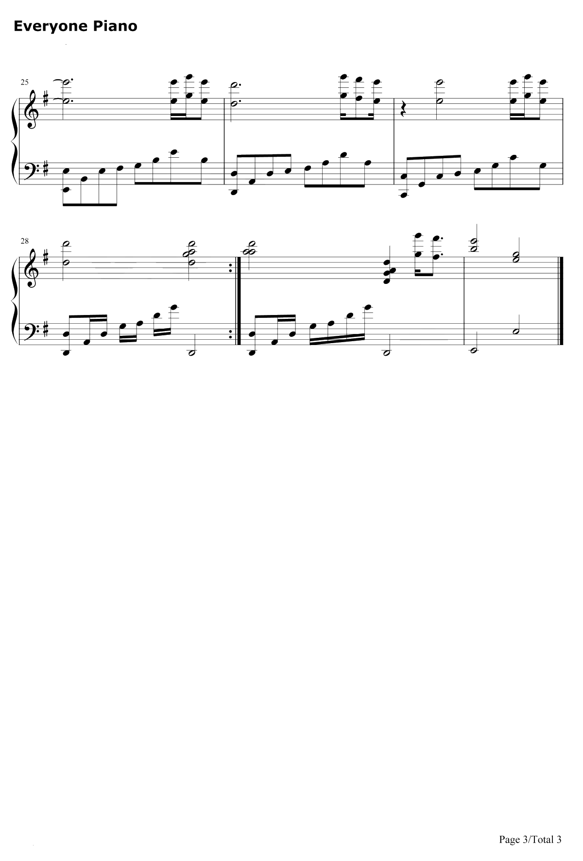 冷酷到底钢琴谱-羽泉3