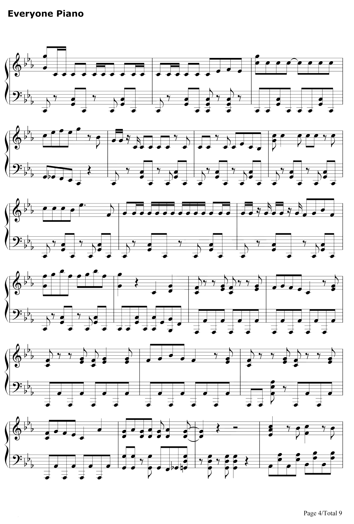 インビジブル钢琴谱-GUMI&镜音リン4