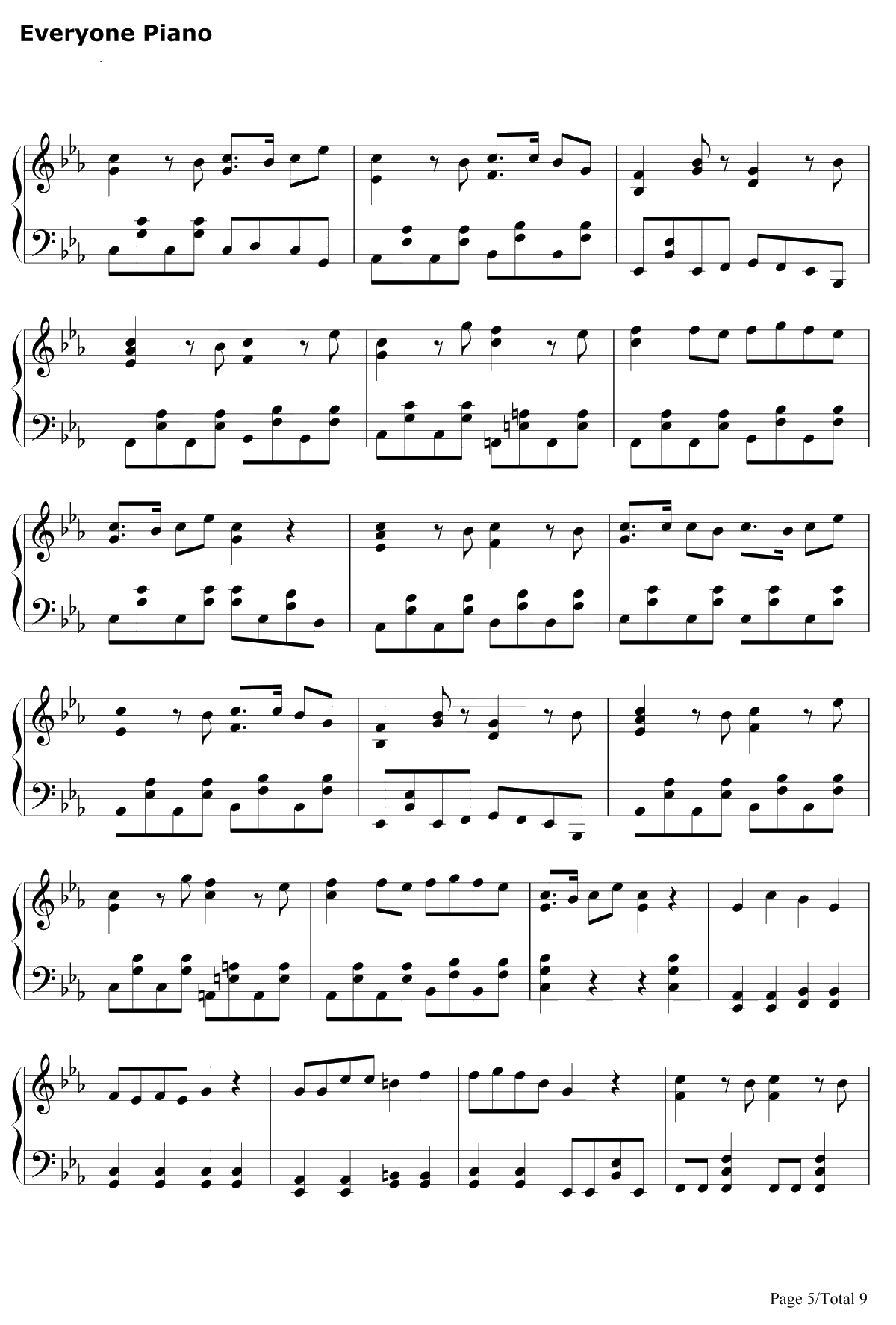 インビジブル钢琴谱-GUMI&镜音リン5