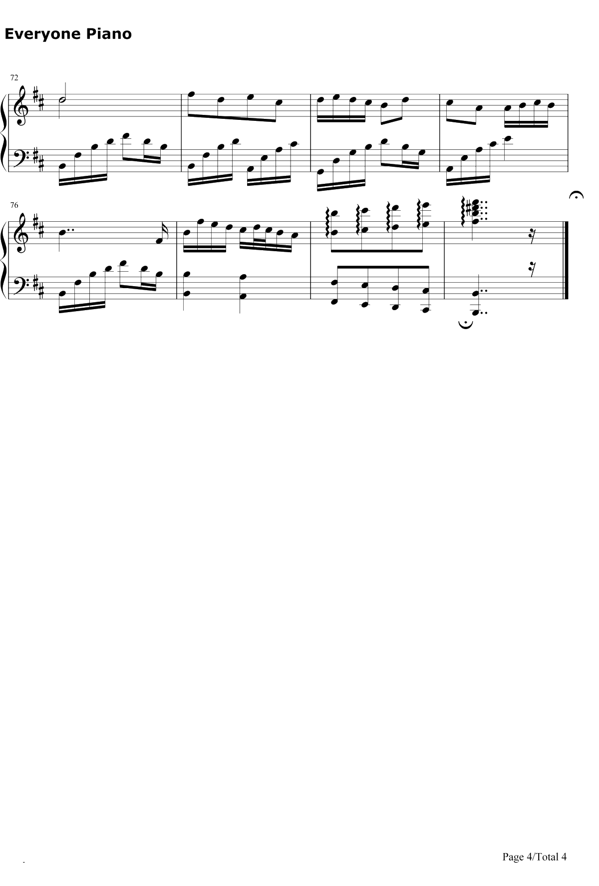 追梦人钢琴谱-罗大佑-《雪山飞狐》的片尾曲4