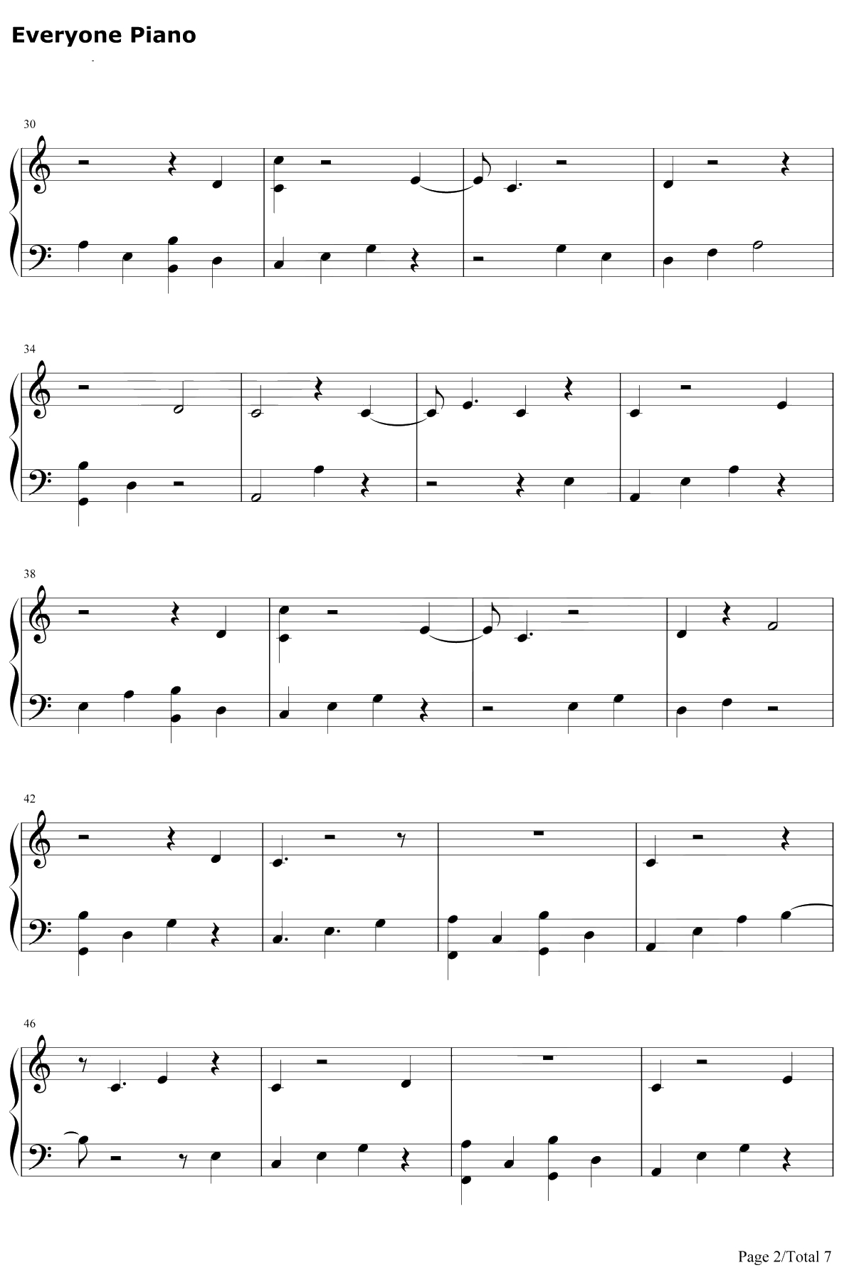 I Would Die for You钢琴谱-Miley Cyrus2