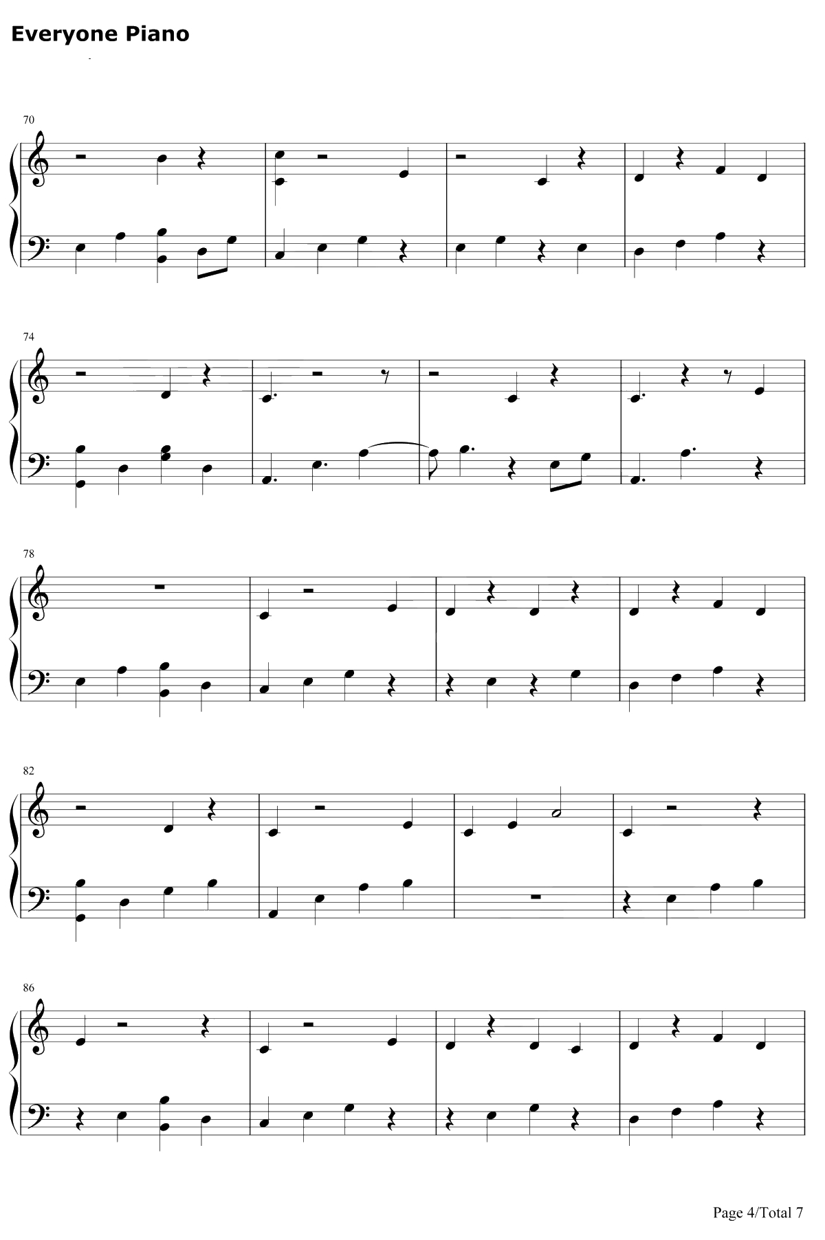 I Would Die for You钢琴谱-Miley Cyrus4