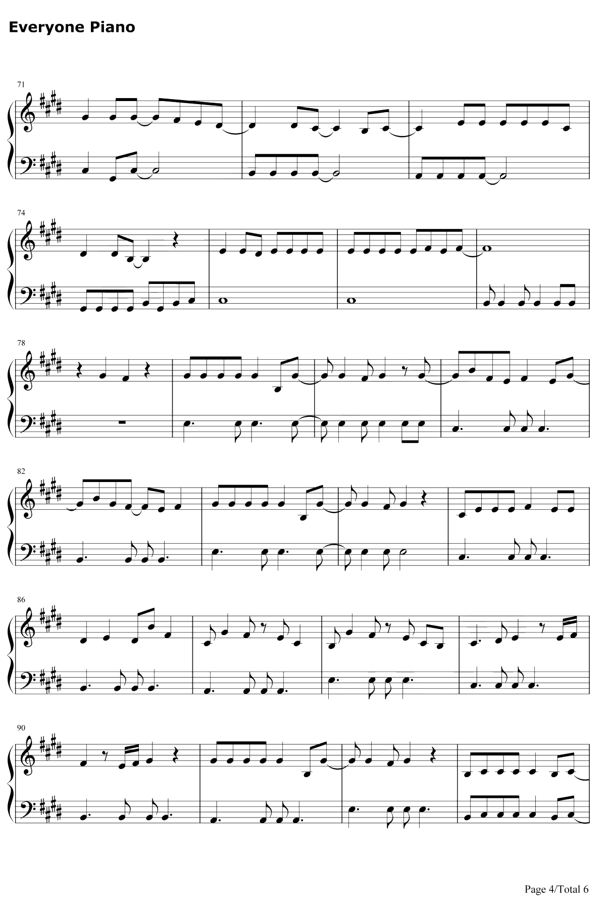 ガラスを割れ钢琴谱-欅坂464