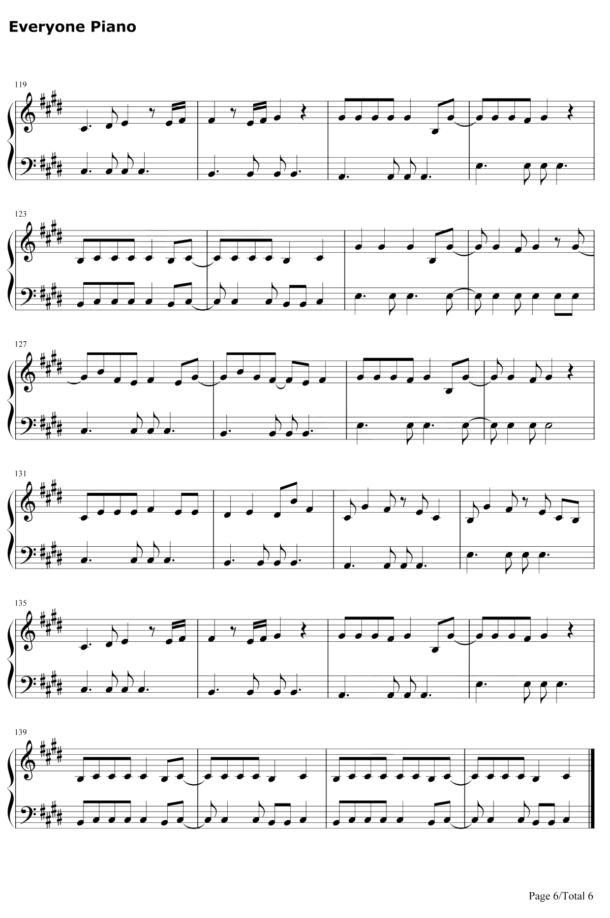 ガラスを割れ钢琴谱-欅坂466