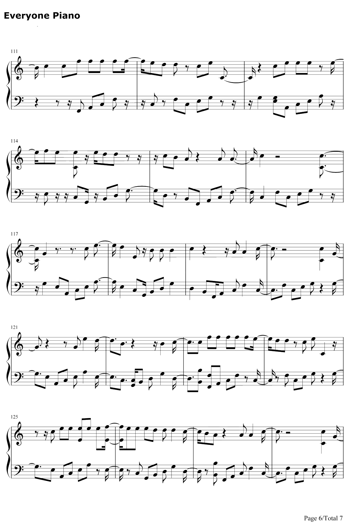 Too Much To Ask钢琴谱-Niall Horan6