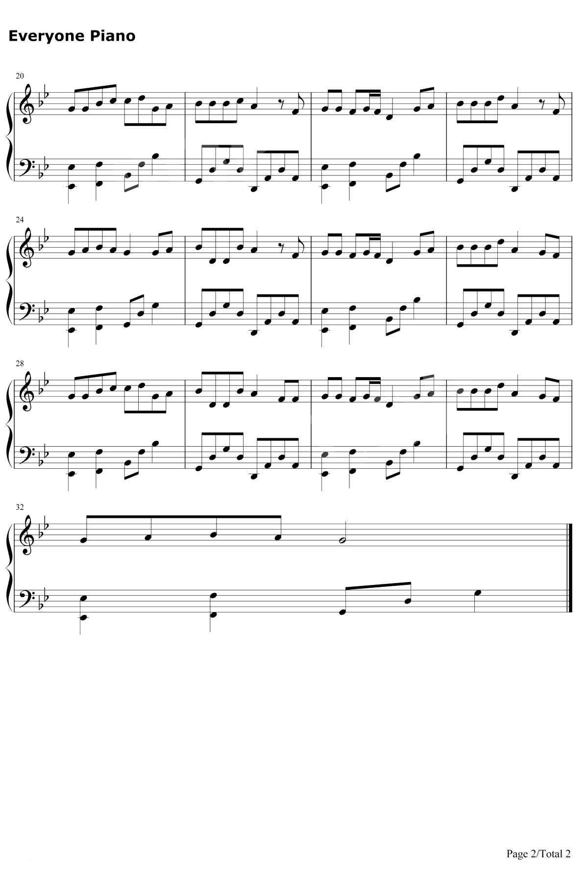 我已经爱上你钢琴谱-念阳凡懿-抖音神曲2