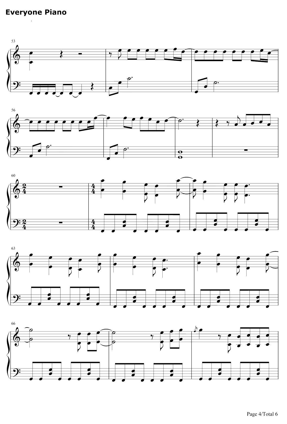 当每颗星星钢琴谱-阿信/黄渤4