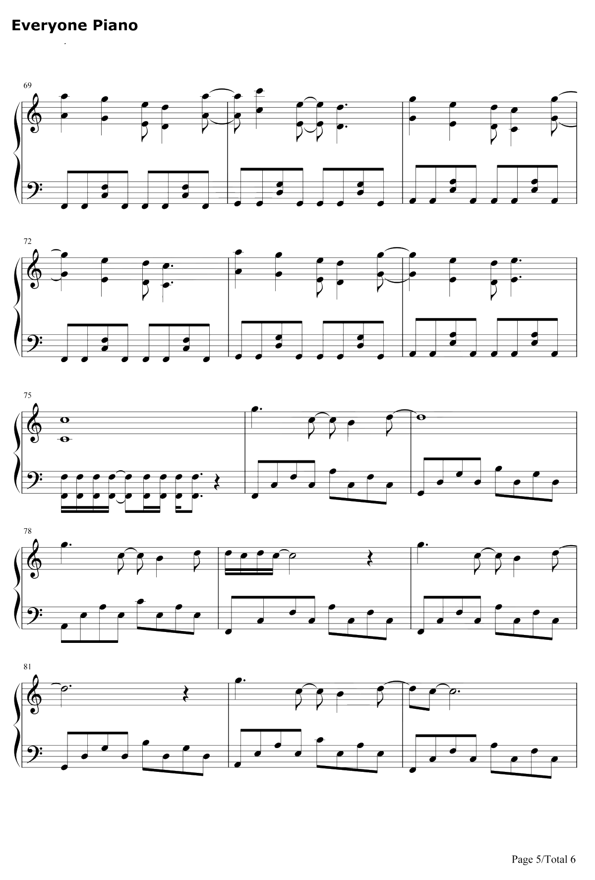 当每颗星星钢琴谱-阿信/黄渤5