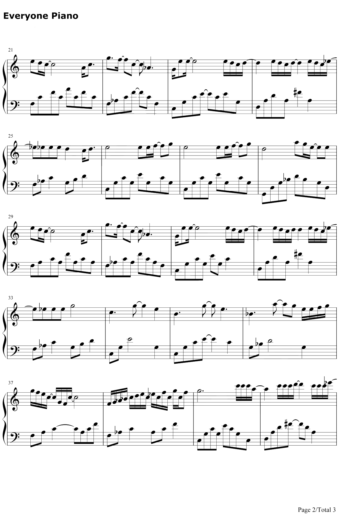 别让我走远钢琴谱-林宥嘉-我们与恶的距离主题曲2